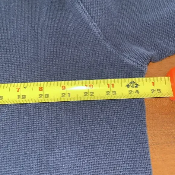 Vintage Y2K Nike Long Sleeve Waffle Knit Blue/Gray Thermal Shirt Mens XXL - Picture 4 of 5